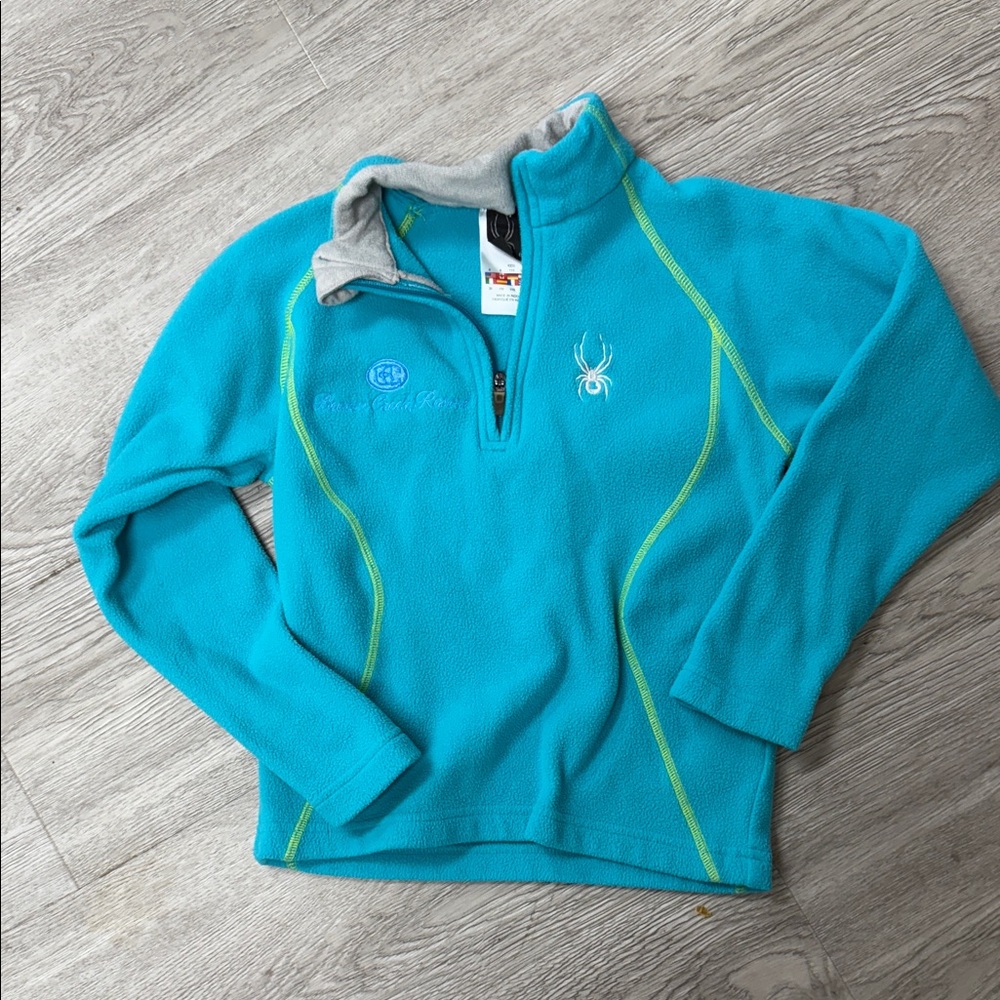 Spyder Teal and Gray Fleece Jacket